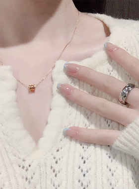 不褪色简约时尚小蛮腰钛钢项链轻奢小众气质锁骨链毛衣链