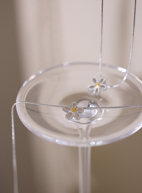 不褪色~春夏甜美雏菊花朵项链轻奢高级小众锁骨链网红百搭卫衣链