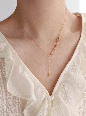 不褪色夏季不用取四叶草流苏项链