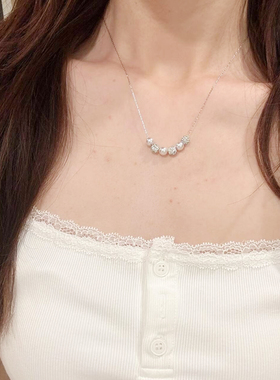 曼塔玫瑰珍珠小众轻奢抽拉项链