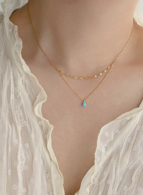 不褪色双层人造澳宝项链