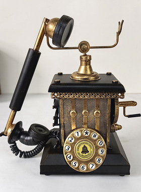 欧式复古老上海民国风电话机模型