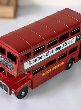 纪念品双层巴士公交车模型摆件