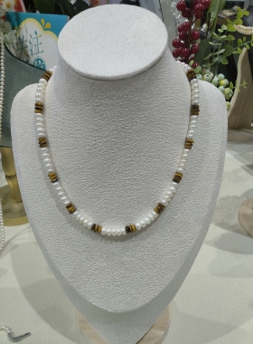 两款不挑人的百搭款，碧玺款清新治愈，虎眼石款复古松弛项链