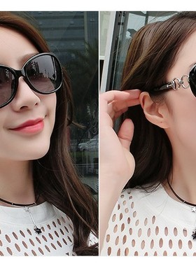 女2018新款太阳眼镜潮圆形女士