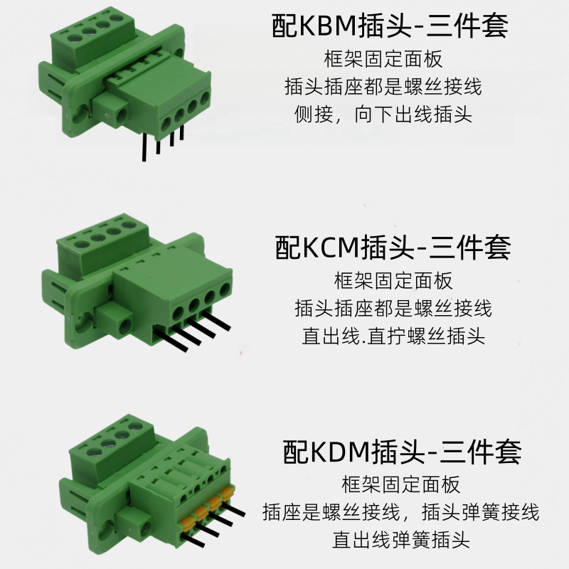 2EDGWC3.5mm穿墙固定3.81免焊框架三件套5.08螺丝7.62接线插头座