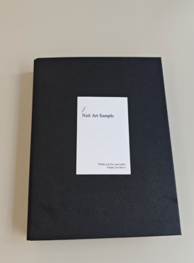 美甲色板展示册翻页穿戴甲收纳册打版款式展示板高级ins风色卡本