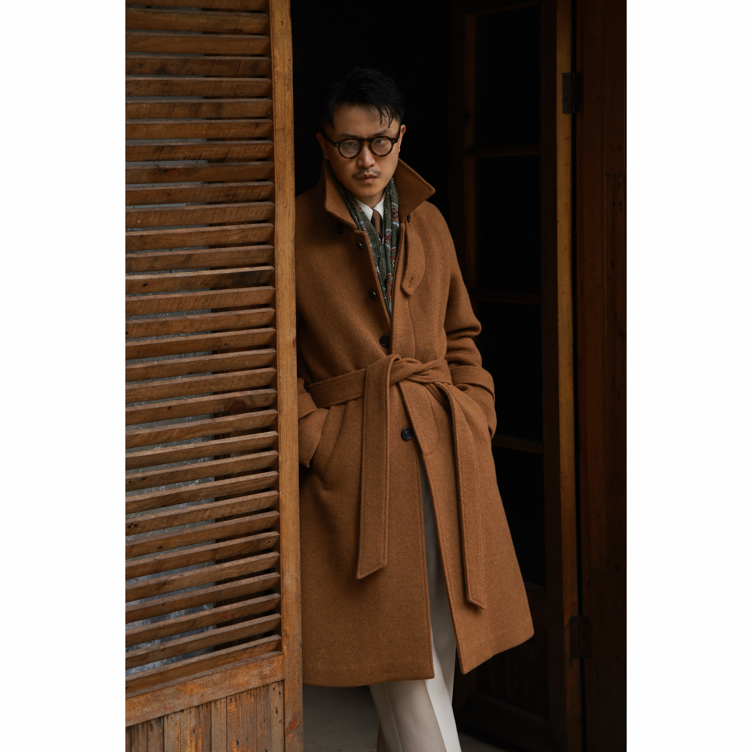 UGENTLE男装 冬款 羊驼绒「赤壁丹霞」毛呢单排扣 巴尔玛肯长大衣,淘宝优惠券,粉丝福利购,淘宝优惠卷