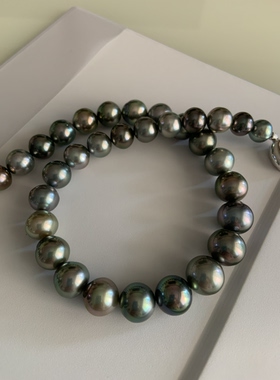 日本真科研大溪地混彩海水珍珠项链【不退不换】