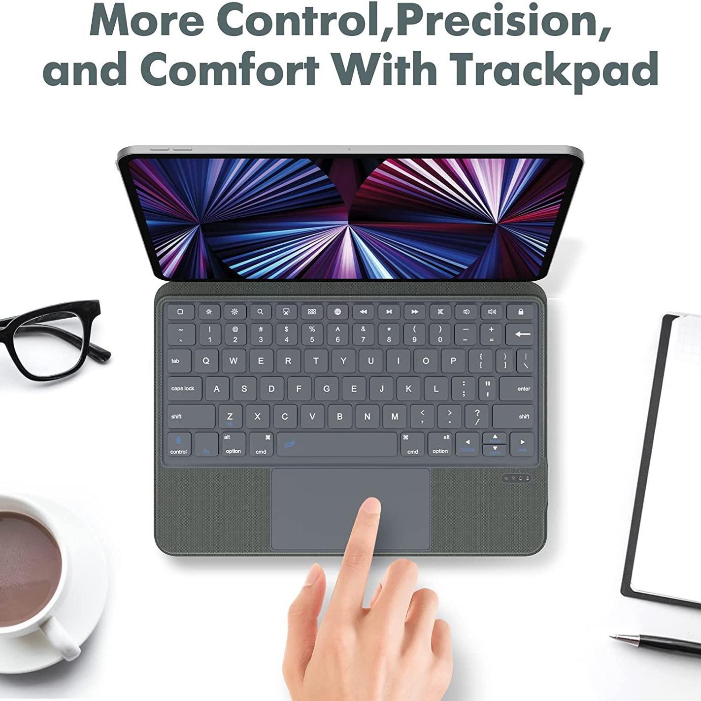 适用于iPad蓝牙键盘ipad键盘一体套Pro11 2022 10.9 触控妙控键盘 - 图1