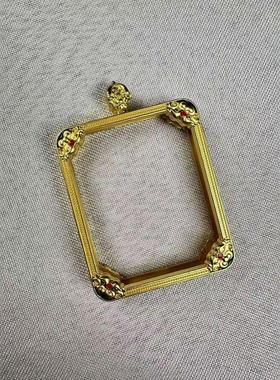 嘎乌盒吞金兽4x5唐卡外壳五台山五爷扎基拉姆唐卡框批发吊坠