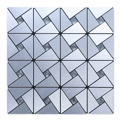 Самоклеющаяся металлическая водонепроницаемая мозаика из нержавеющей стали на стену