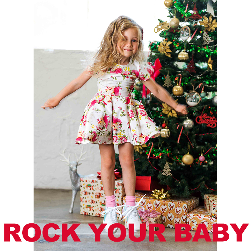 22雯的店【现货】Rock your baby AW21 儿童圣诞系列连衣裙 - 图1