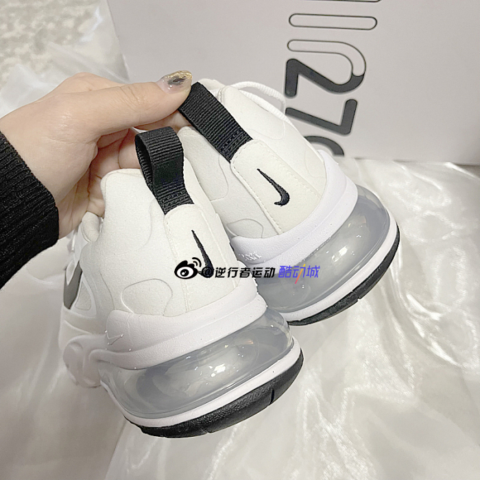 NIKE耐克男女Air Max 270React气垫减震运动休闲跑步鞋CI3899-101 - 图1