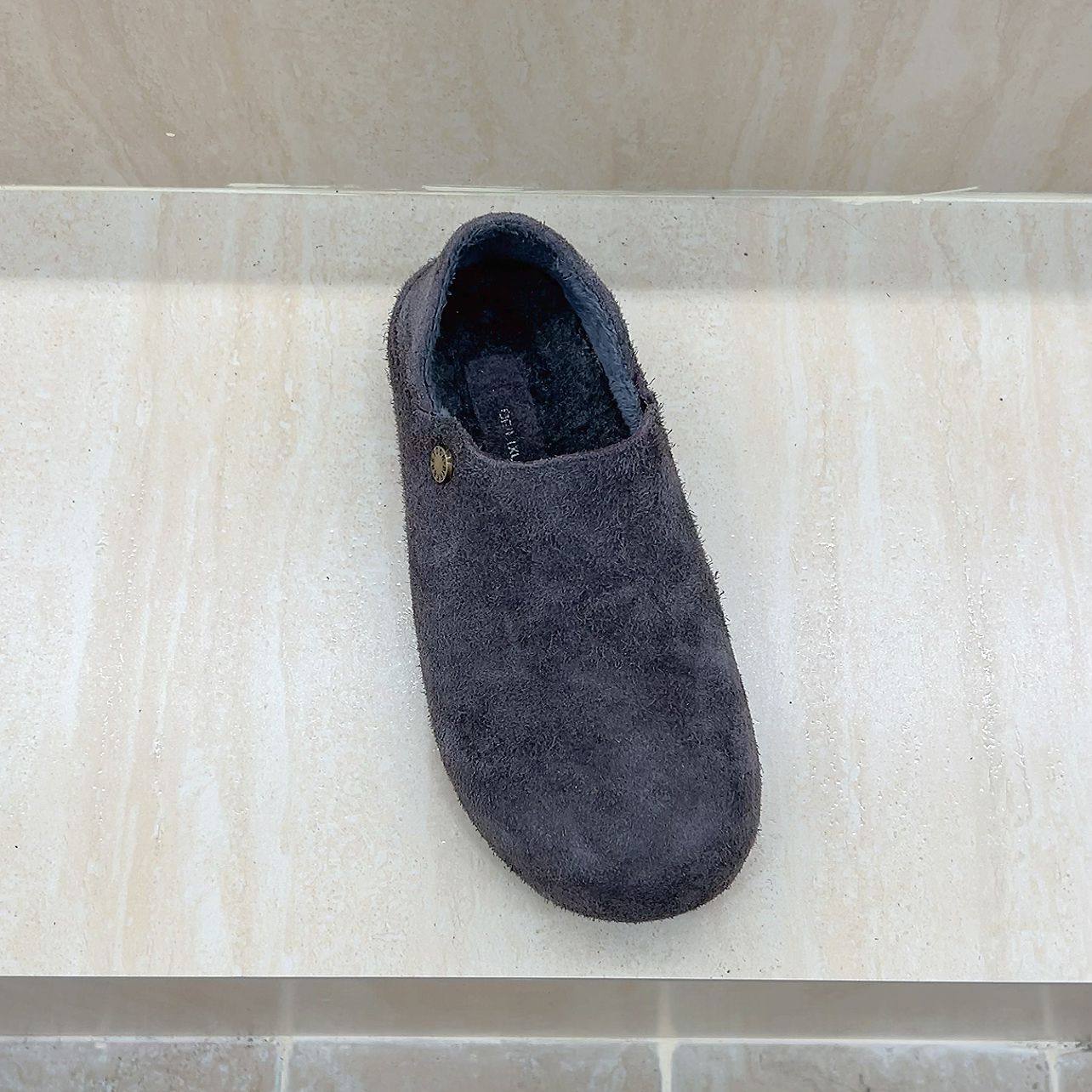 十三行女鞋实拍加绒内增高4CM暖圆头踏跟单鞋女磨砂真皮勃肯鞋,淘宝优惠券,粉丝福利购,淘宝优惠卷