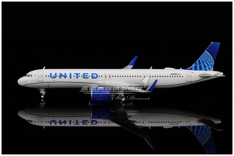 GeminiJets GJUAL2245美国联合航空空客 A321neo N44501 1:400-图0