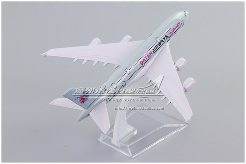 卡塔尔航空 QATAR Airways 空客 A380 合金 仿真 飞机模型 16cm - 图2