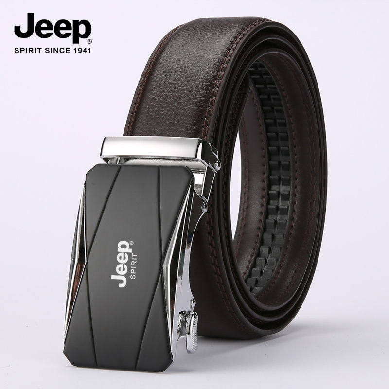 JEEP吉普不带头皮带男真皮无头皮带男士腰带牛皮带身裤带无扣带条