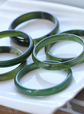 巴西天然帝王绿手镯女款玛瑙玉石玉少女翡翠玛瑙冰种菠菜绿玛瑙