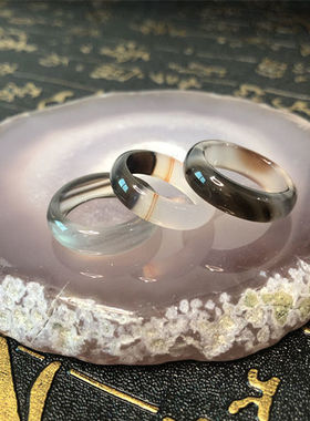 天然玛瑙玉髓耳钉戒指