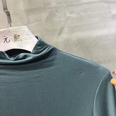 2025秋季黑色打底衫女面膜t恤半高领莫代尔百搭白色长袖内搭上衣,淘宝优惠券,粉丝福利购,淘宝优惠卷