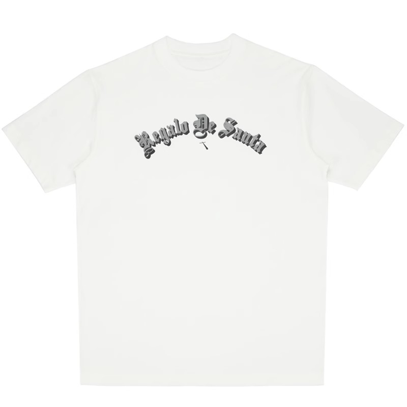 SIMOK x WUHAN chicano联名系列美式西海岸奇卡诺立体字短袖T恤-图3