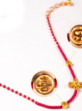 【2025蛇年】保真红玛瑙五条文小米珠手链新中式国风手串【】