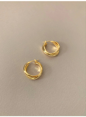 欧美镀金博主同款大耳环