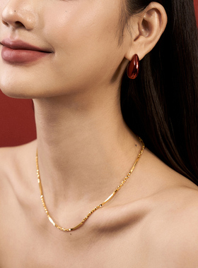 VOGUEWANG纯银波光粼粼蛇骨项链