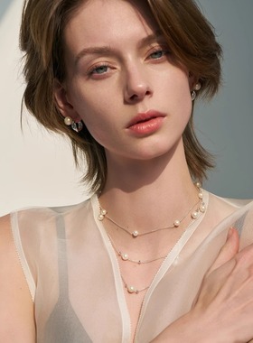 S925纯银天然淡水珍珠项链