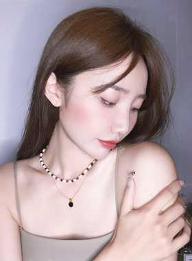 项链VOGUEWANG银镀金女性天然石