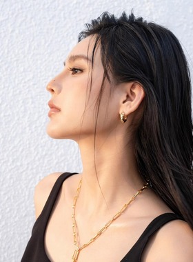 镀金粗链条博主同款项链