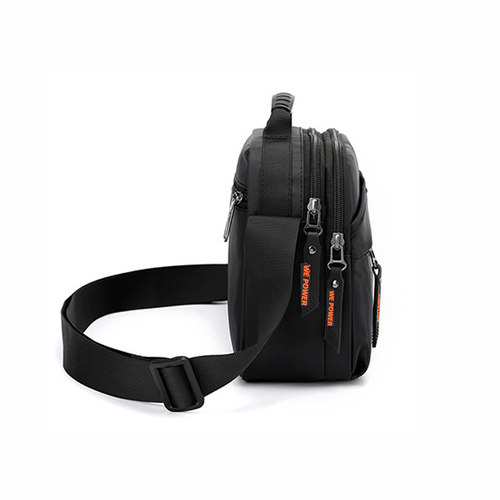 街头潮流多层包男士小背包休闲挎包时尚防水单肩斜挎包ins潮小包 - 图0