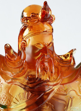 琉璃关公像关羽二哥神像装饰摆件