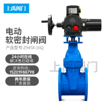 Z945X-16Q electric flange gate valve electric elastic soft sealing gate valve municipal sewage electric gate valve