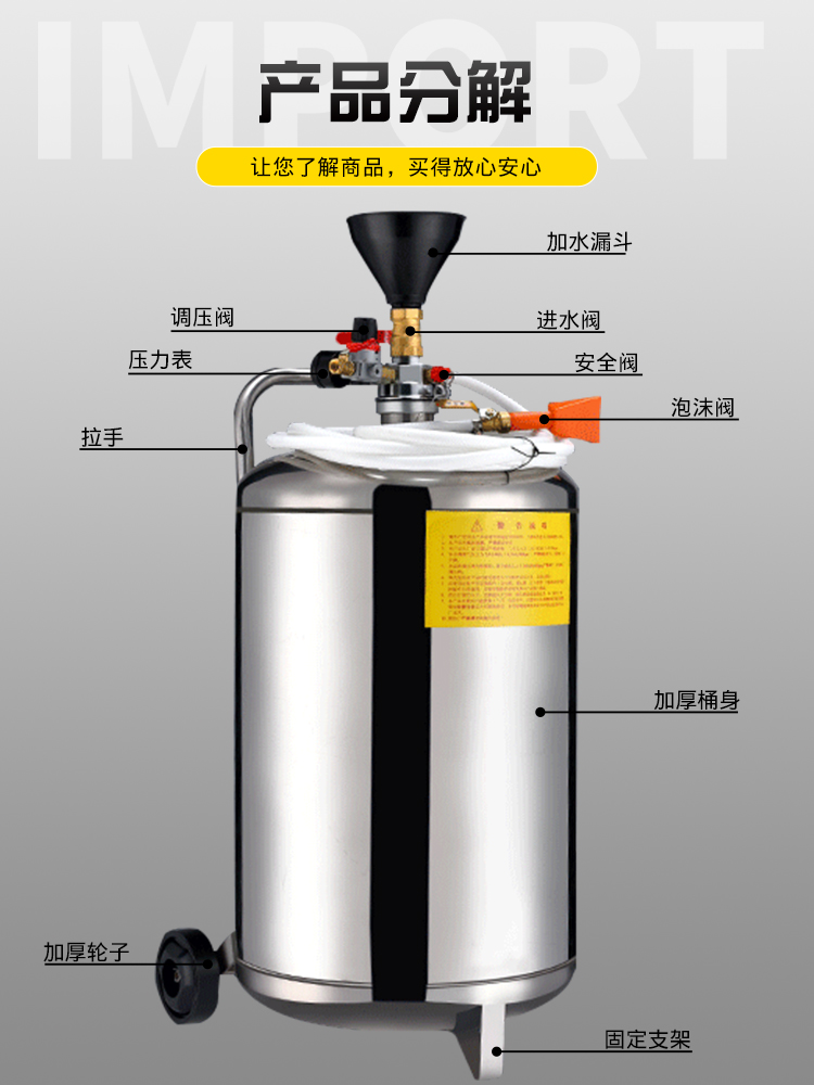 泡沫机泡沫桶罐汽洗车店专用洗车机神器机器商用车美容设备全套