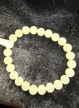 原创设计天然和田玉蜂蜜水卡8圆珠手串编号36多样性发货