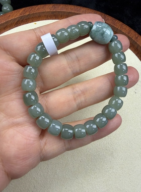 原创设计天然和田玉且末蓝卡8直切手串编号1811多样性发货