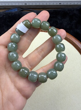 原创设计天然和田玉且末蓝老型珠卡12编号321多样性发货