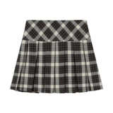 Летняя приталенная клетчатая юбка, сезон 2021, высокая талия, А-силуэт