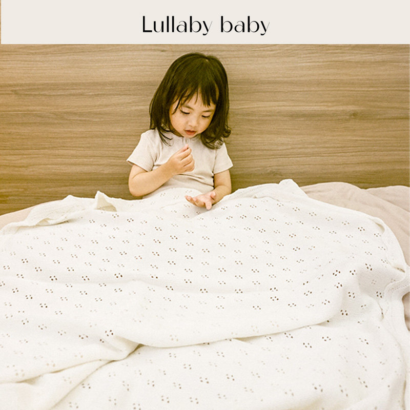 lullabybaby婴儿针织盖毯纯棉宝宝毯子新生儿包被午睡毯沙发毯子,淘宝优惠券,粉丝福利购,淘宝优惠卷
