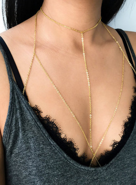 欧美身体链链条比基尼女