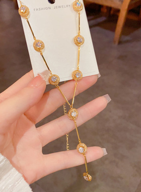 小众设计长款毛衣链2026年新款锁骨链高级感网红项链秋冬配饰批发