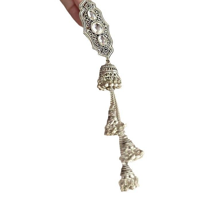 民族风流苏铃铛发夹复古重工侧边夹子个性百搭设计感发卡头饰短剧,淘宝优惠券,粉丝福利购,淘宝优惠卷