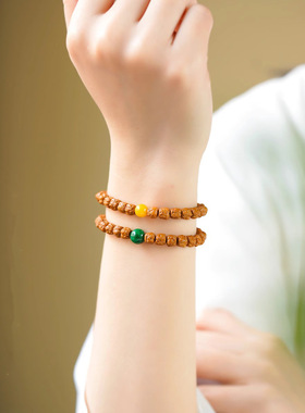 天然小金刚菩提子手串女士南红手链原籽直切文玩佛珠学生盘玩手饰