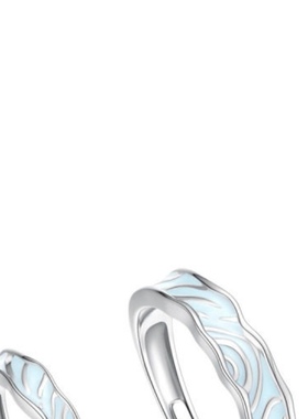 男女对戒婚戒星空年轮开口S925纯银小众高级感轻奢百搭情侣戒指同