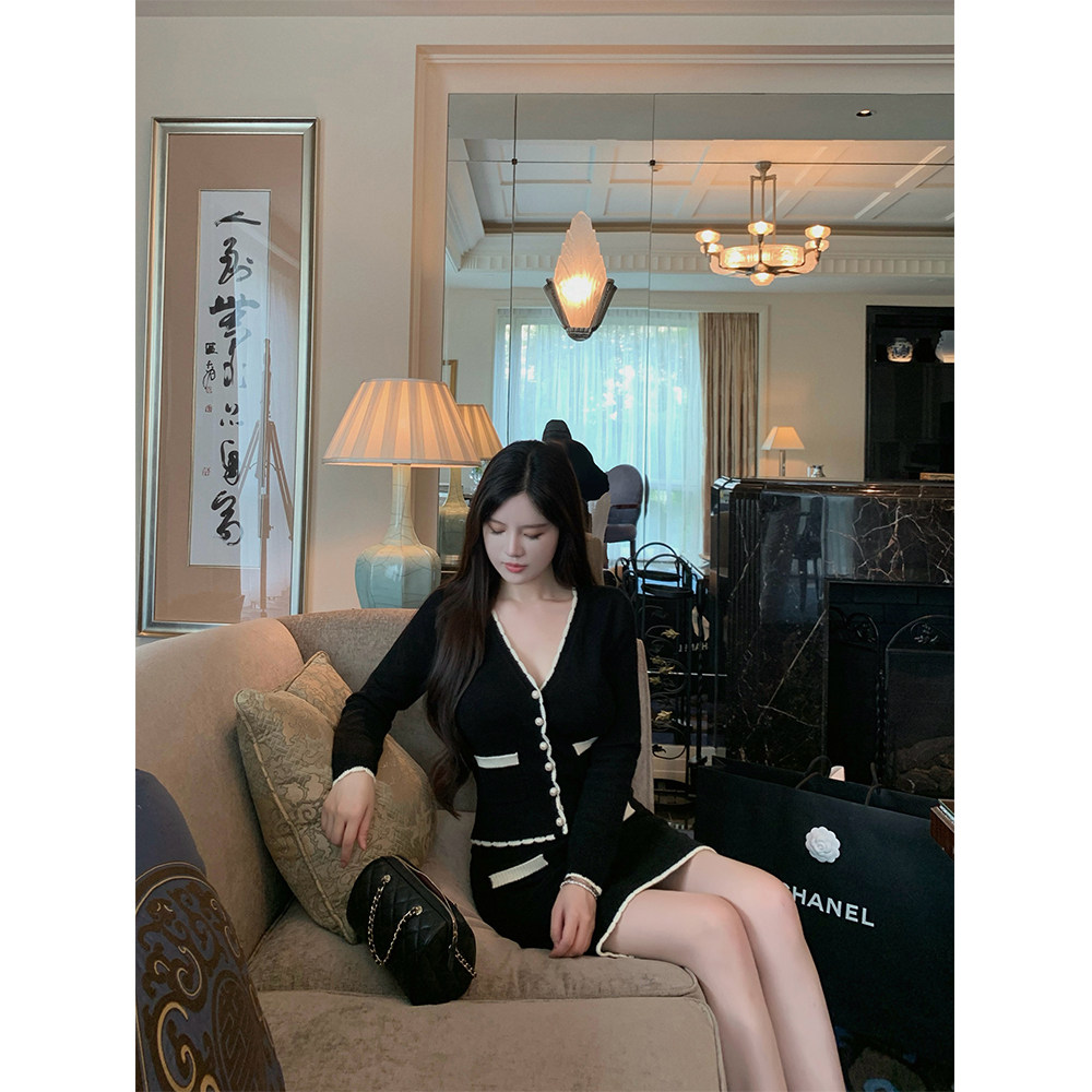 THE SWAN司凰轻奢  山羊绒珍珠系列针织开衫上衣短半裙,淘宝优惠券,粉丝福利购,淘宝优惠卷