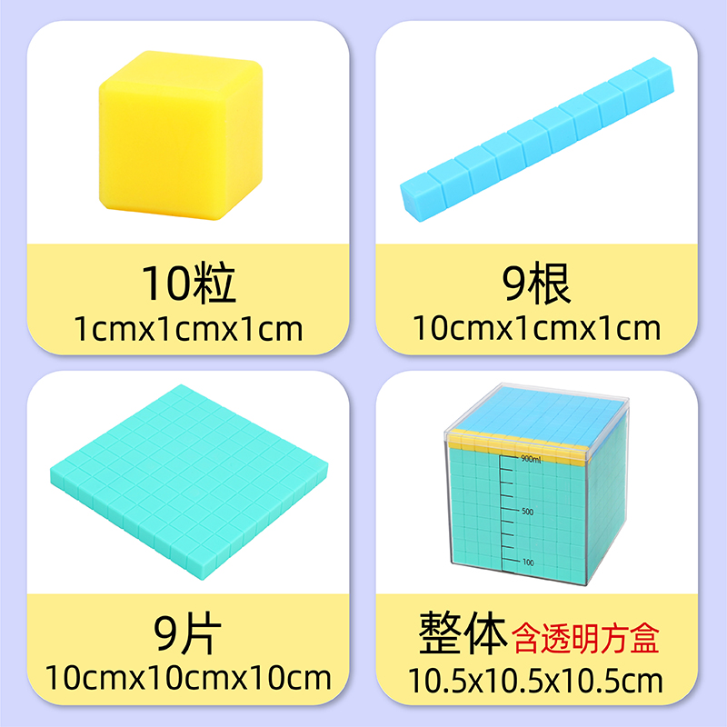 体积容积万以内数的认识大数四阶十进制小学数学二五年级下册教具 - 图1