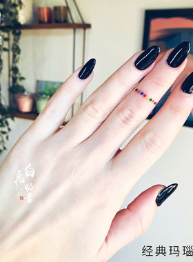 纯黑色指甲油ESSIE56玛瑙黑
