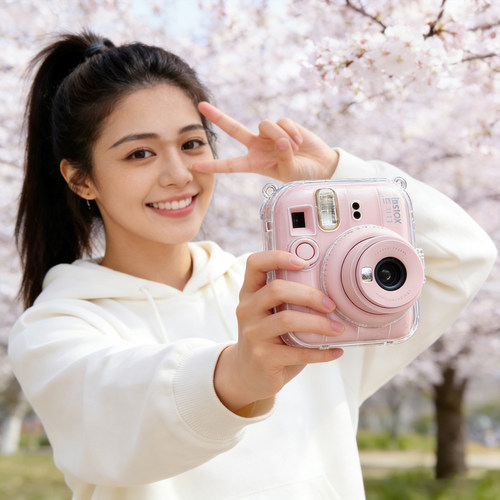 适用富士拍立得mini13透明水晶壳保护套防尘防摔防剐蹭高透高颜值 - 图2